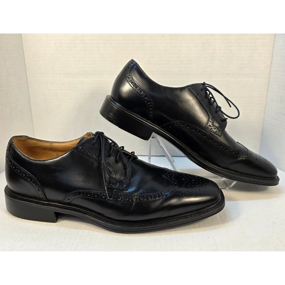 Rockport Dressports Oxford Mens Wingtip Brogue Black 10.5 M Like New Classic